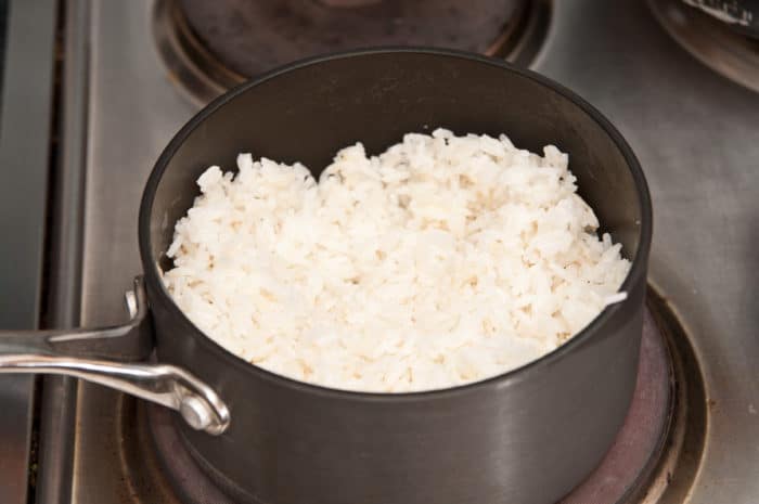 rice with coconut ready